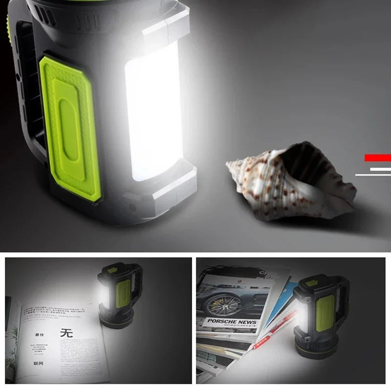 Ladattava LED-käsivalonheitin, IP65, sivuvalolla
