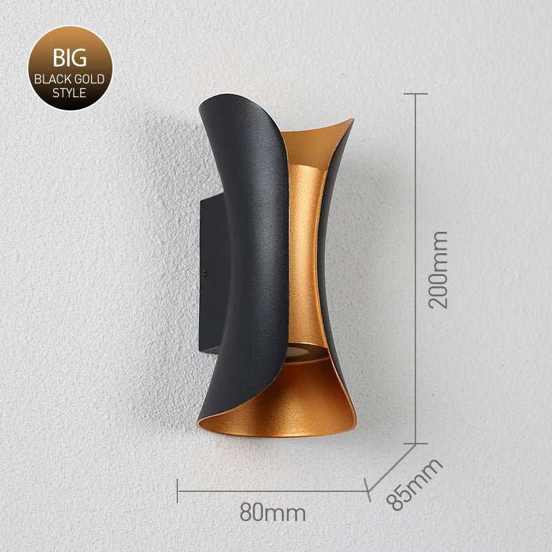 Warm-White LED Wall Light, 15cm/20cm Options