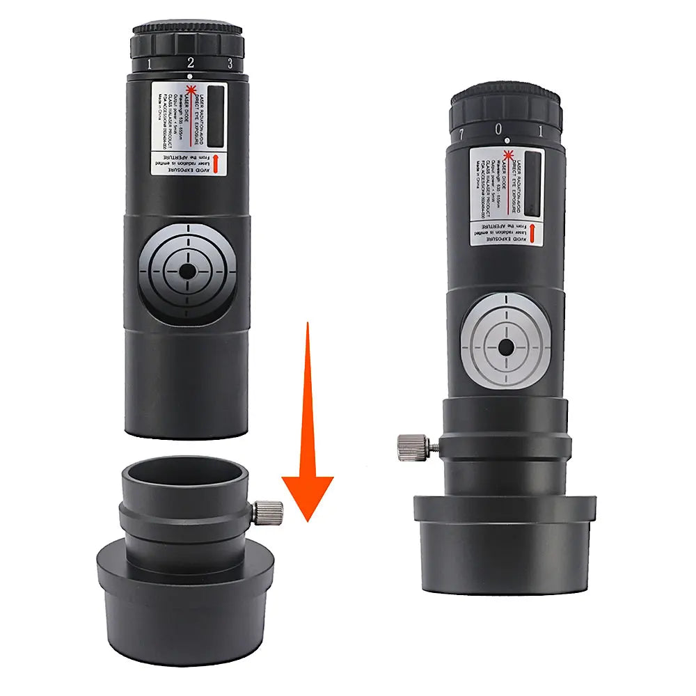 Oculaire de collimation laser pour télescopes newtoniens avec bague d'adaptation