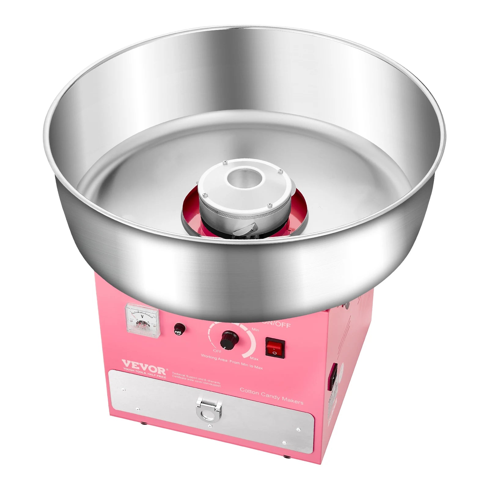 Profesionálny stroj na cukrovú vatu 1000W s miskou 20,5"