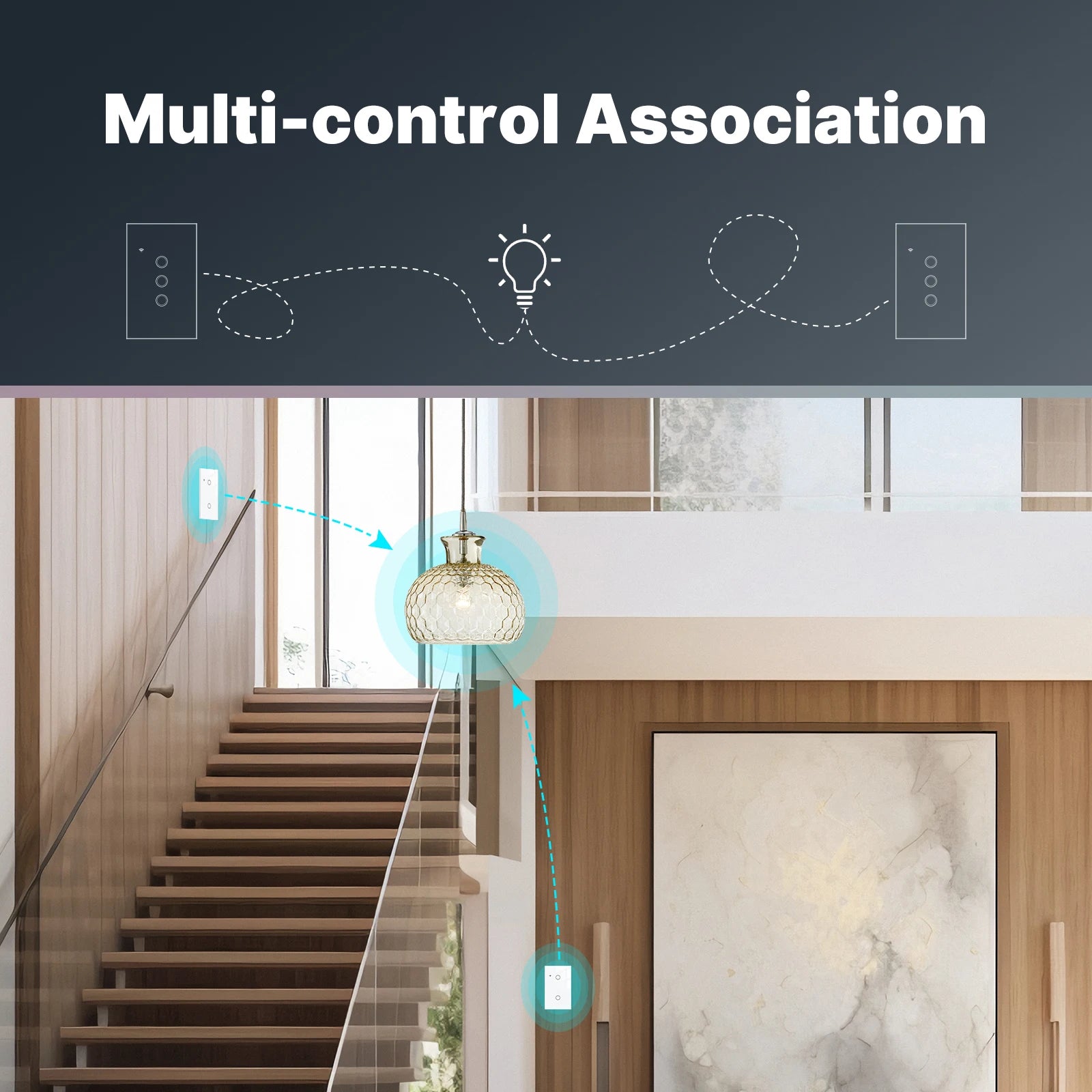 Smart Light Switch No Neutral WiFi Touch Control