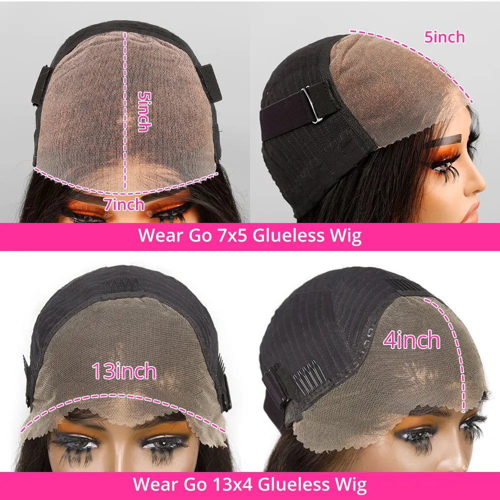 Peluca de encaje HD sin pegamento, lisa, brasileña, de hueso, con densidad del 250%