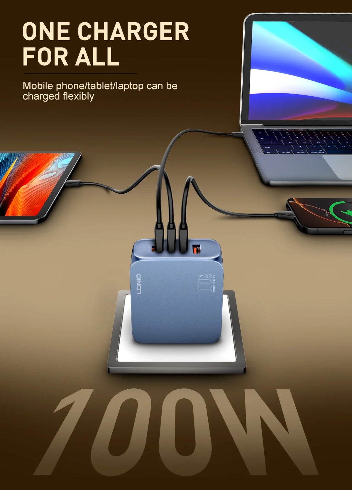 GaN USB nabíjačka - varianty 45 W, 65 W alebo 100 W