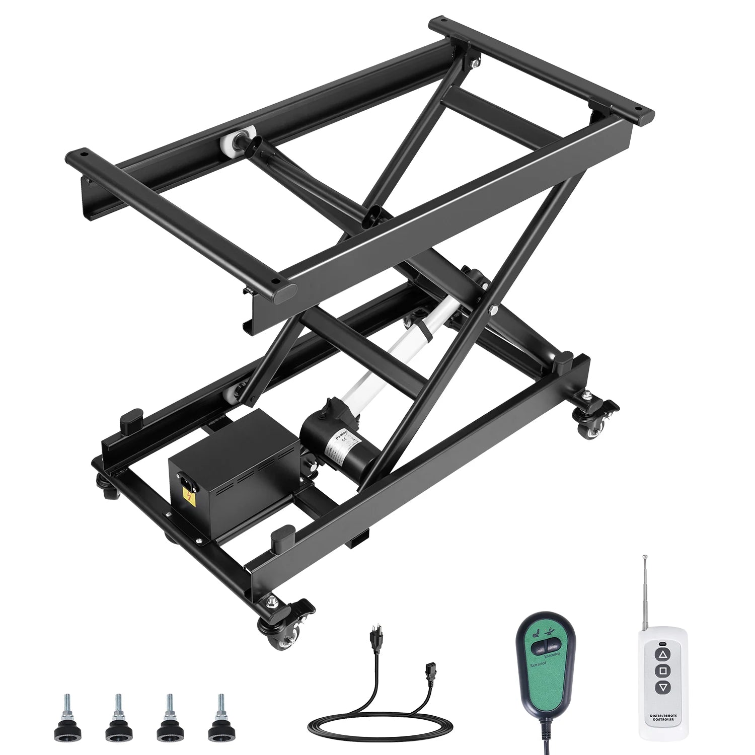 Elektrisk løftebord 150 kg kapacitet 8-28" justerbart med hjul