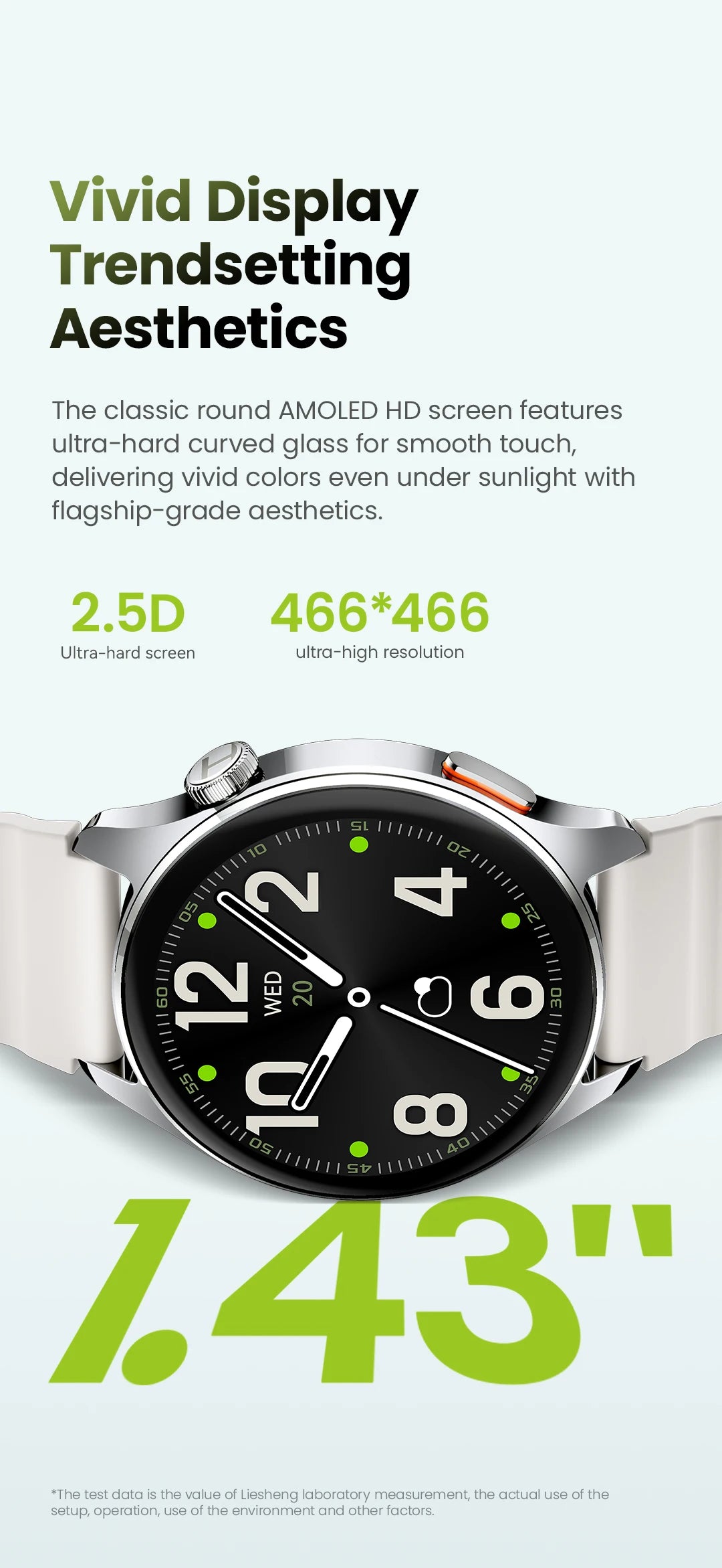HAYLOU Watch 4S ceas GPS cu afișaj AMOLED de 1,43 inch