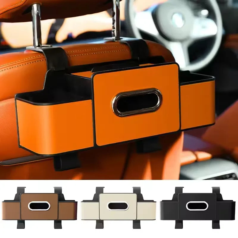 Car Seat-Back Organiser with Cup and Tissue Storage