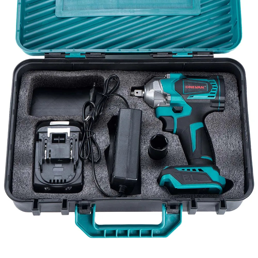 ONEVAN 1200N.m Brushless Electric Impact Wrench 1/2 inch Cordless Electric Screwdriver Drill Tool For Makita 18V Battery Pin - Spy-shop.com