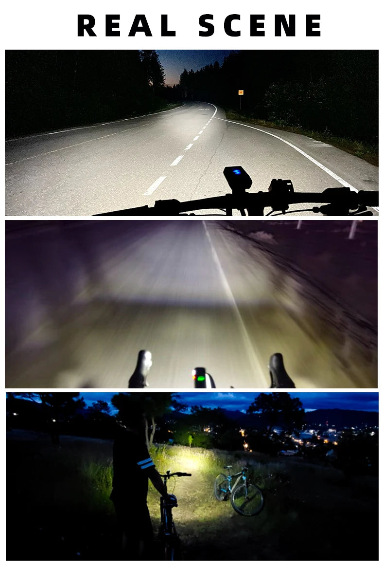 USB-C Rechargeable Bike Light 400–800LM Waterproof Front Headlight