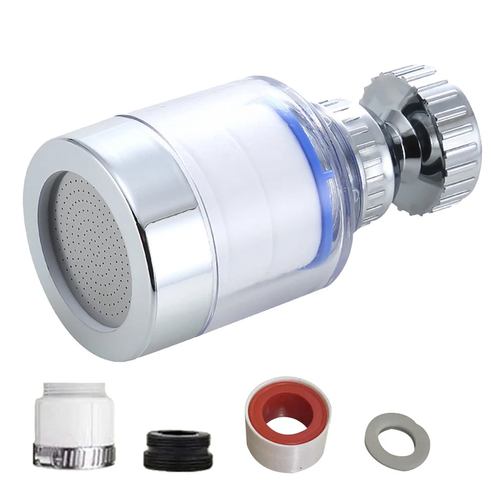 Filtro de agua para grifo con cabezal giratorio 360° para agua del grifo más limpia