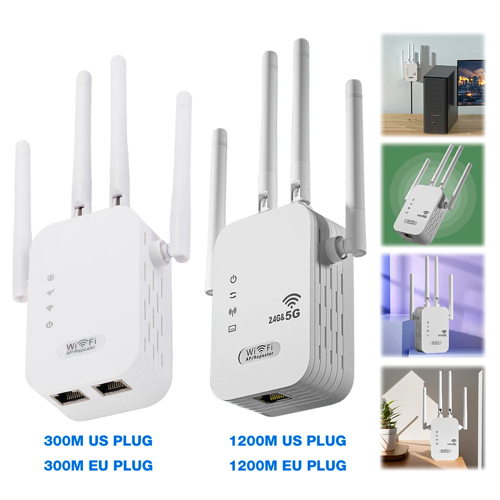 Kétsávos WiFi jelerősítő 1200 Mbps sebességgel WPS funkcióval