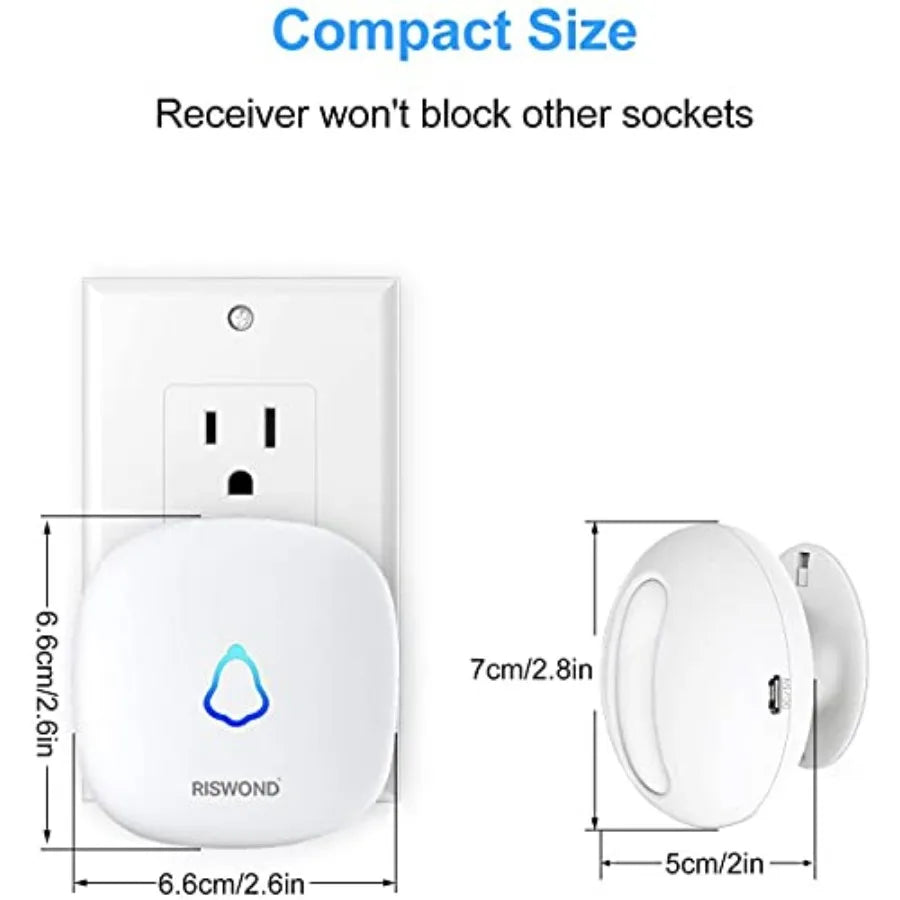 Wireless Motion Sensor Door Chime with 500ft Range & 32 Tunes