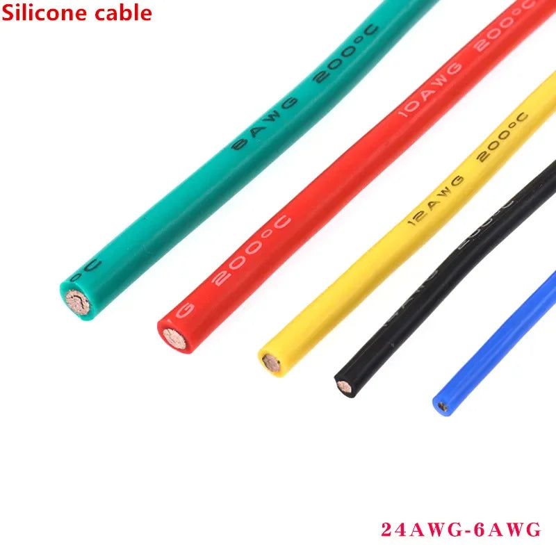 Červený lankový medený elektrický kábel, možnosti AWG