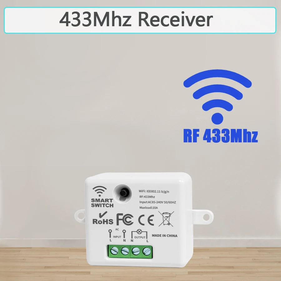 Bežični zidni prekidač i prijamnik 433 MHz - opcije