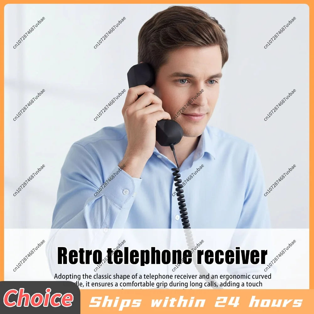 Retro telefónne slúchadlo s USB-C a ovládaním hlasitosti