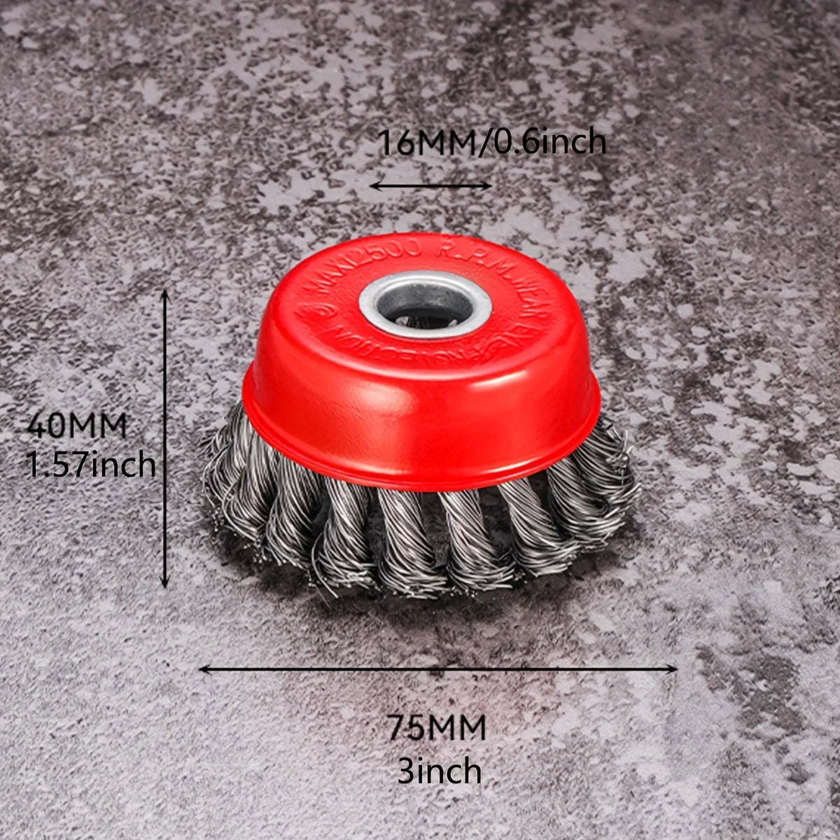 Three-Inch Knotted Steel Wire Brush Accessory