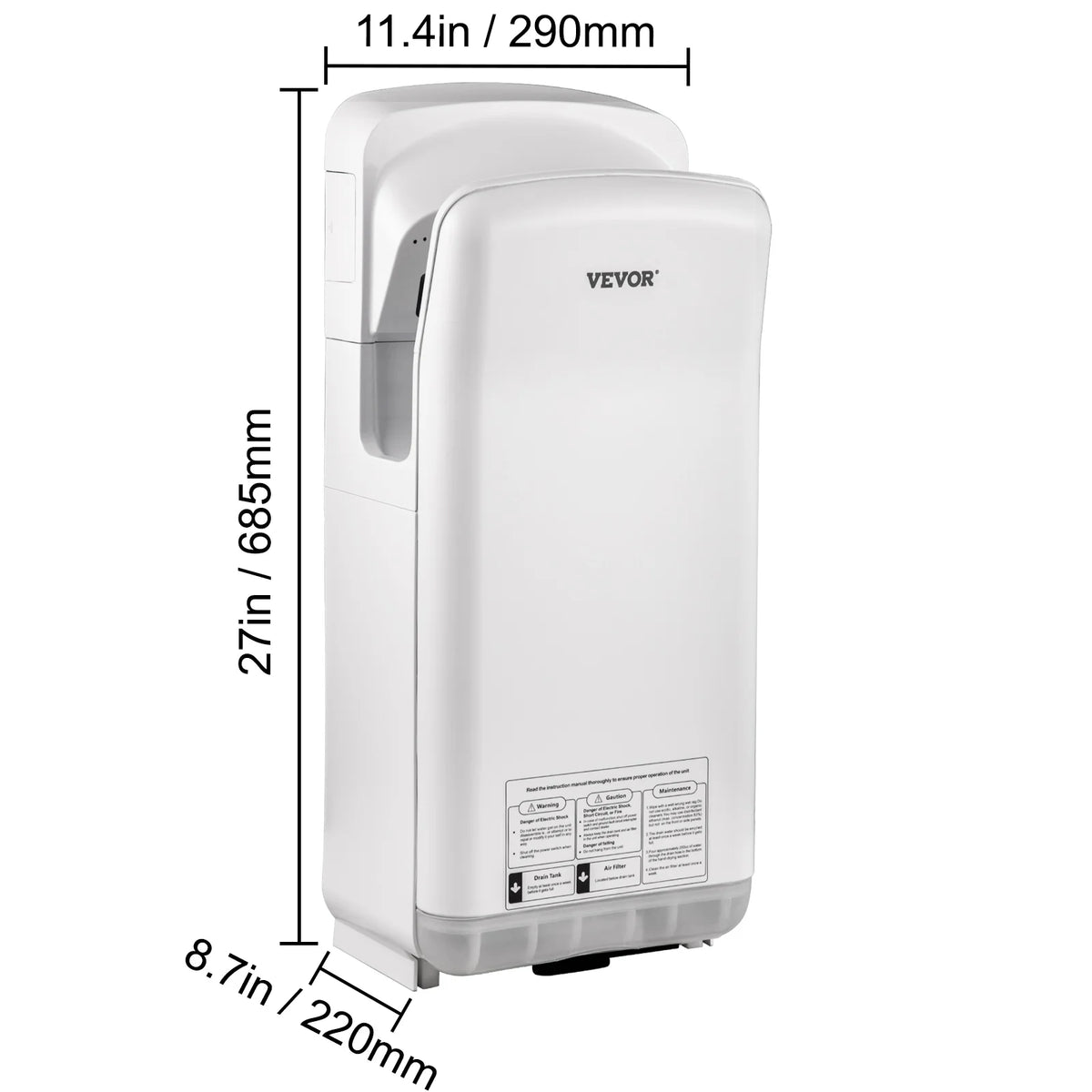 Automatic Double-Sided Jet Hand Dryer