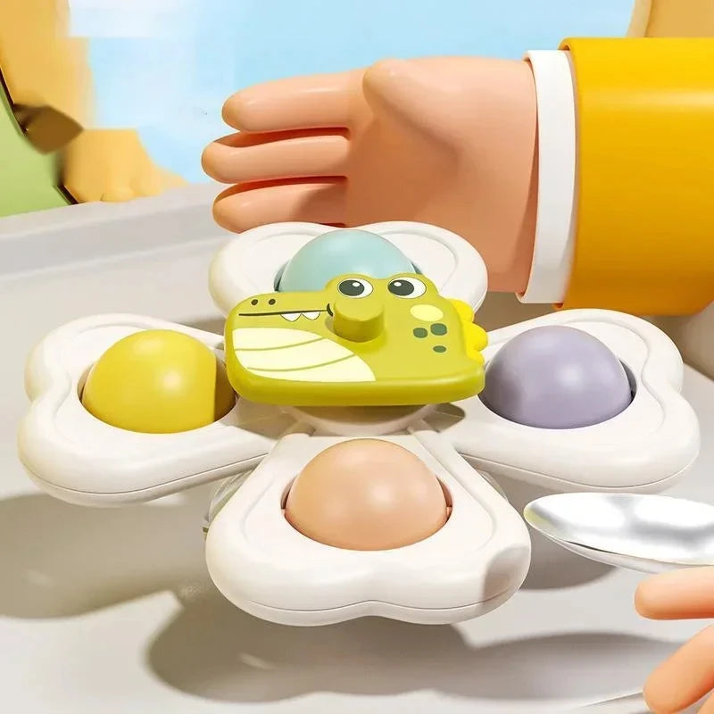3PCS Suction Cup Spinner Toy for Bath