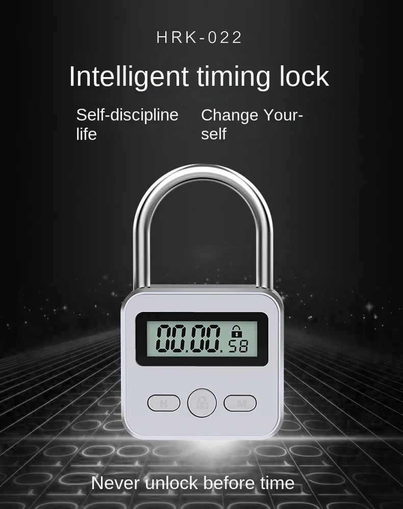 Rechargeable Timer Padlock with LCD