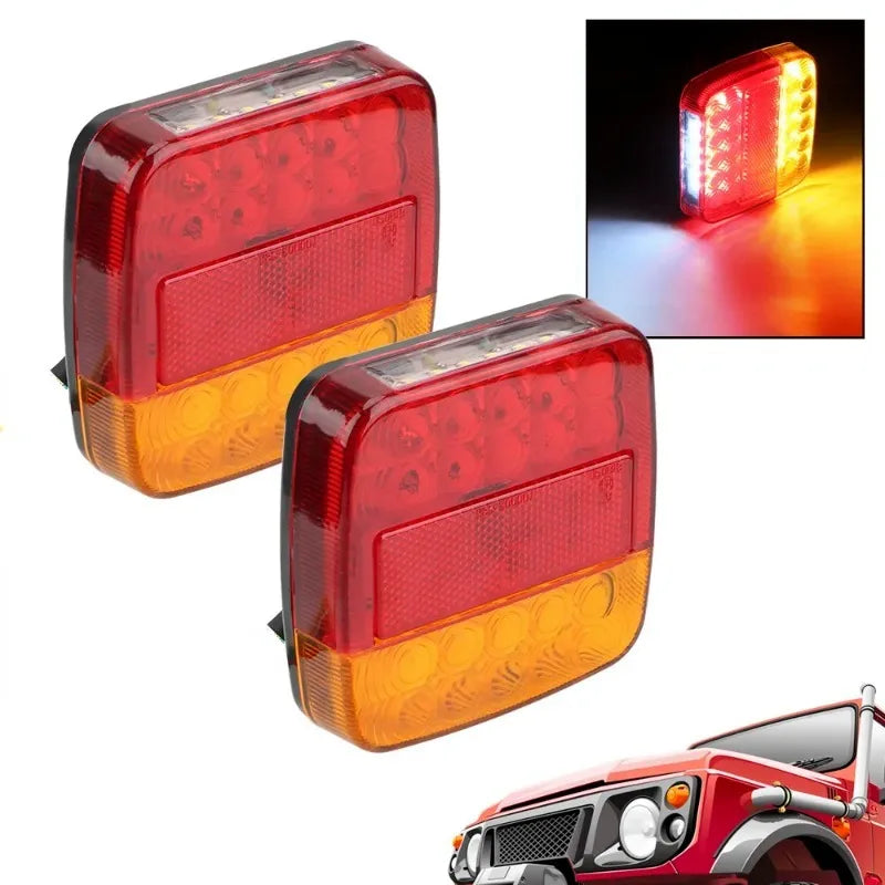 12V Taillight Turn Signal Indicator 26 LED Tail Light Car Number Plate Light Rear Reverse Brake Stop Lamp Trailer Truck Caravan