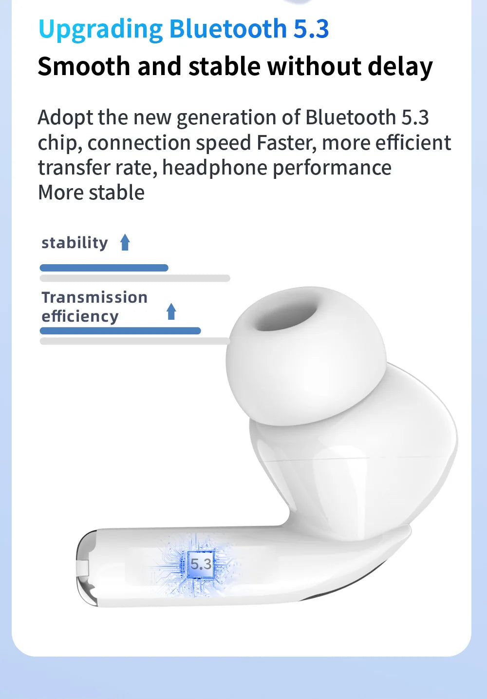Bele brezžične ušesne slušalke Bluetooth