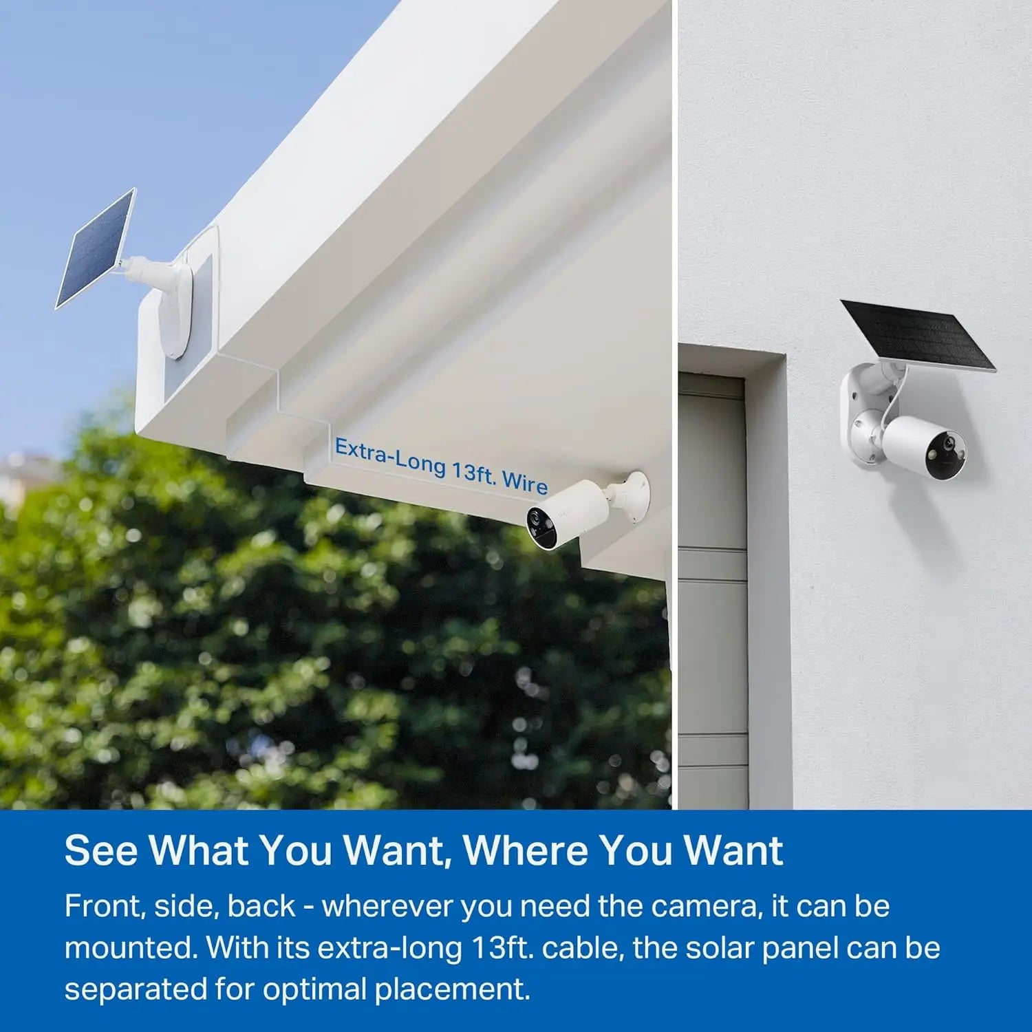 1080p Solar Security Camera Wireless Outdoor with Person Detection