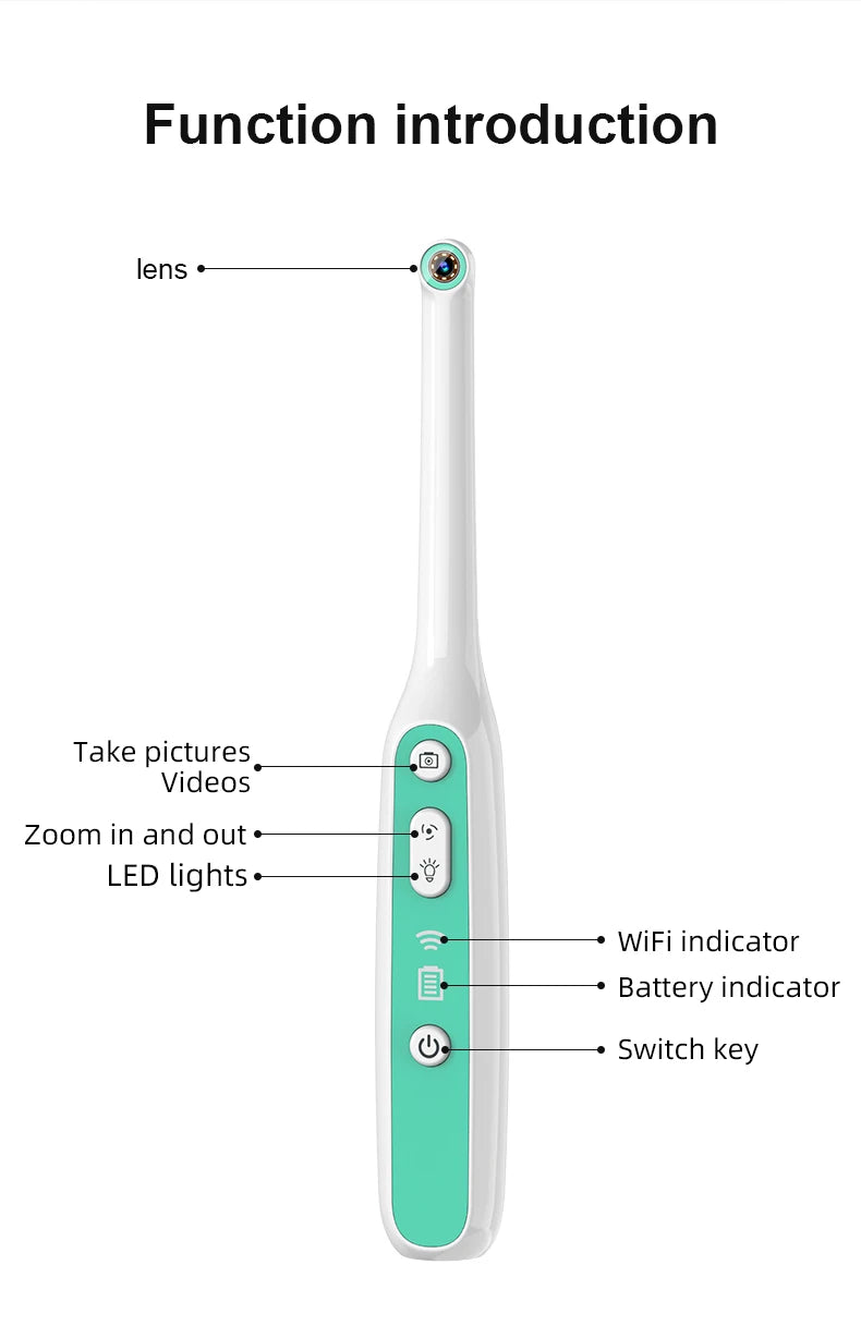 Wi-Fi Oral Inspection Camera with Charging Base