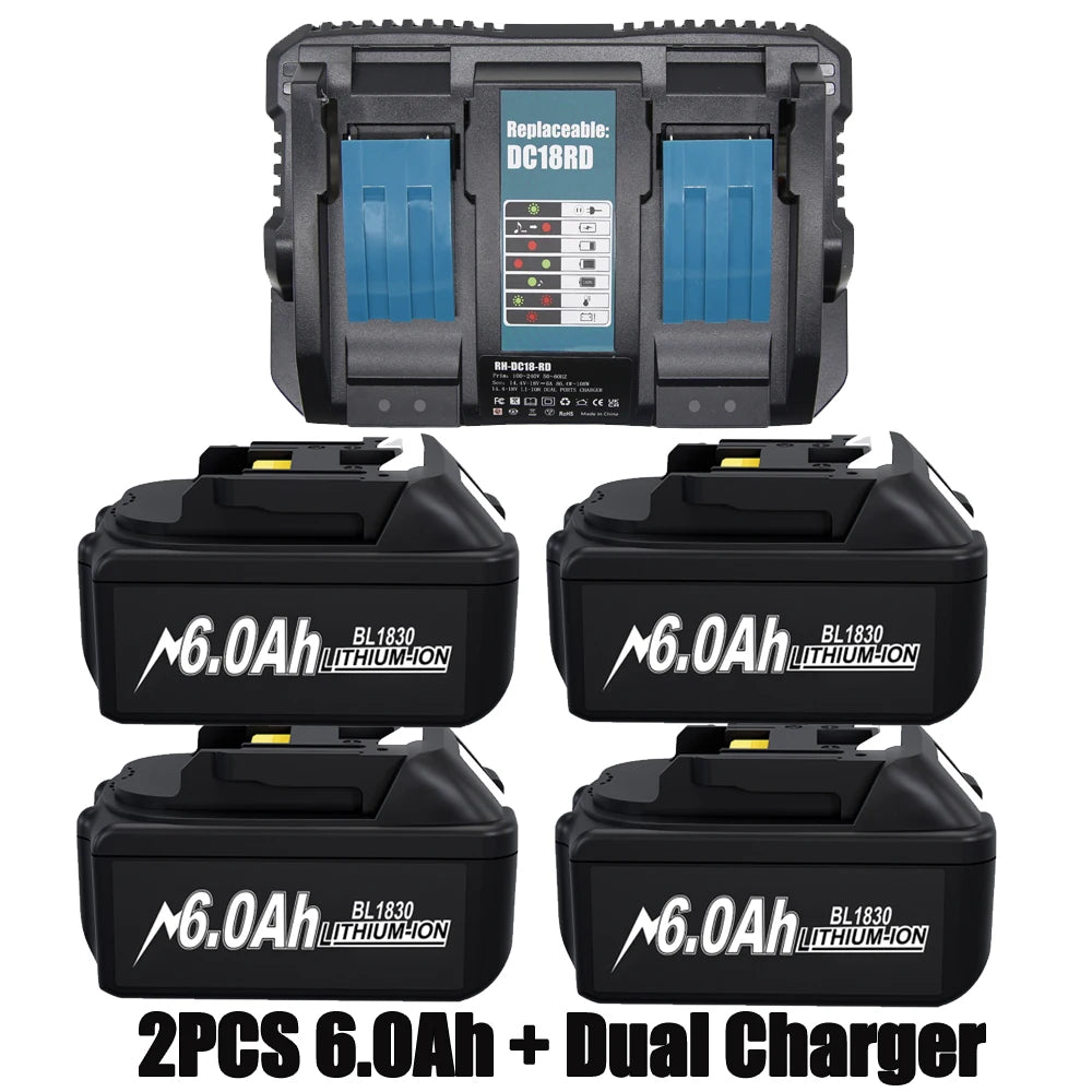 18V 6Ah Replacement Battery for Makita Power Tools
