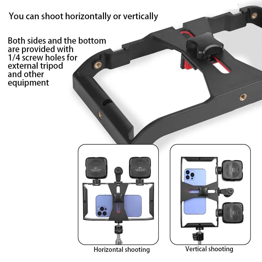 Handheld Phone Video Grip and Accessory Frame