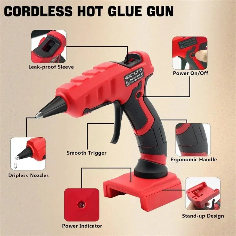 Cordless Glue Gun for Compatible 18 V Batteries