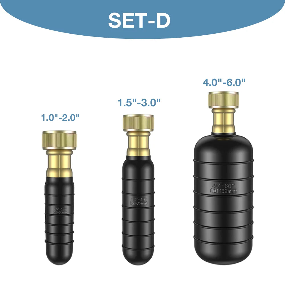 Rubber Drain Cleaning Bladder - Size Options