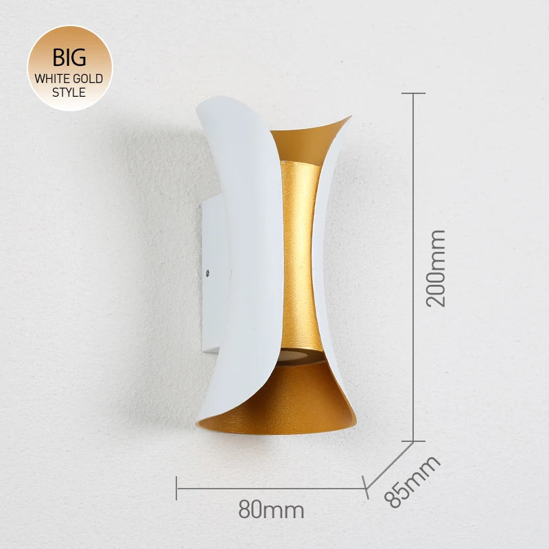 Warm-White LED Wall Light, 15cm/20cm Options