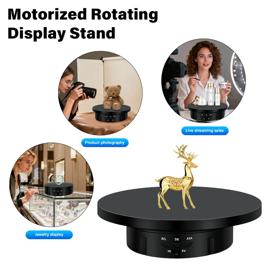 Remote-Controlled Motorized Display Turntable