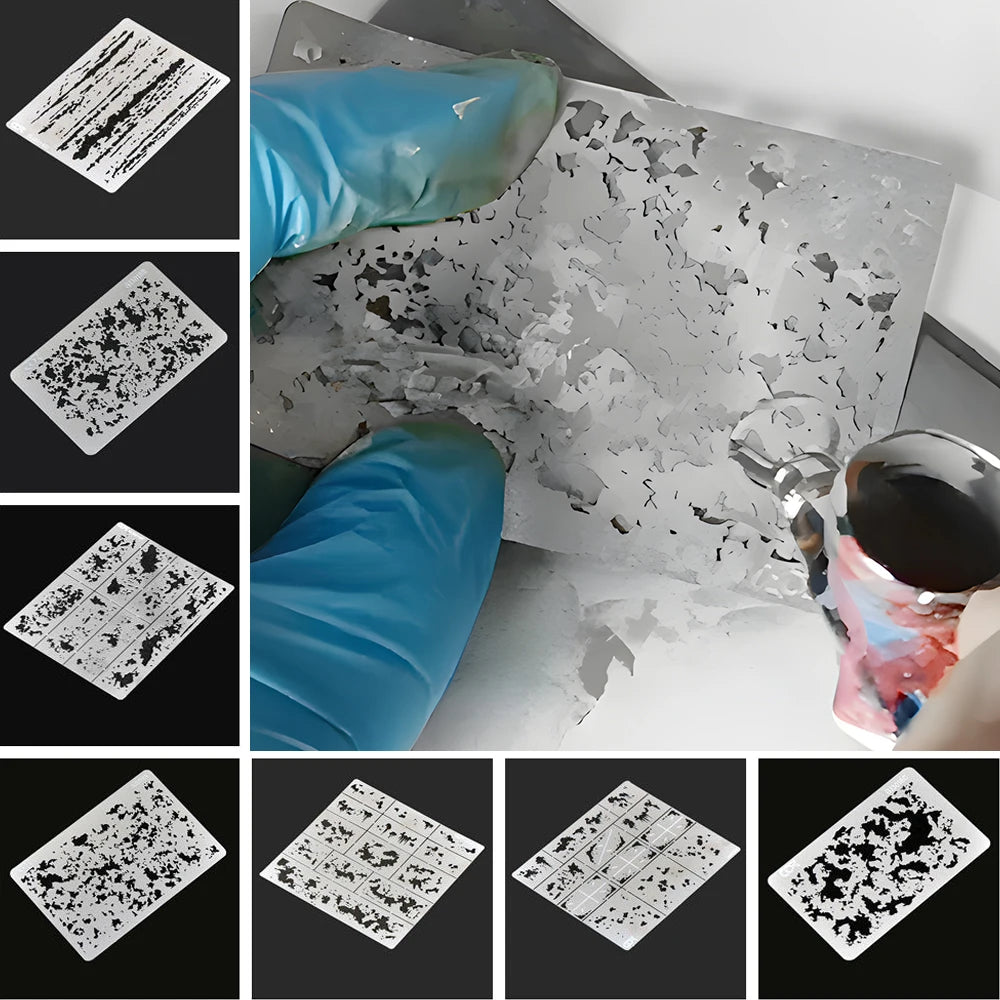 Reusable Airbrush Weathering Stencil for Models