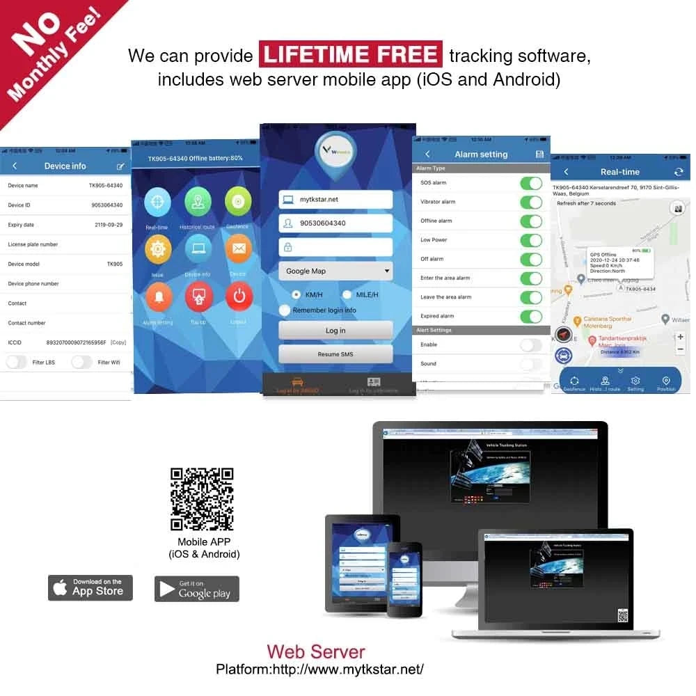 4G Car GPS Tracker TKSTAR TK915 GPS Locator 10000mAh Magnet Waterproof IP65 GPS Car Tracker Tamper Alert LIFETIME FREE APP