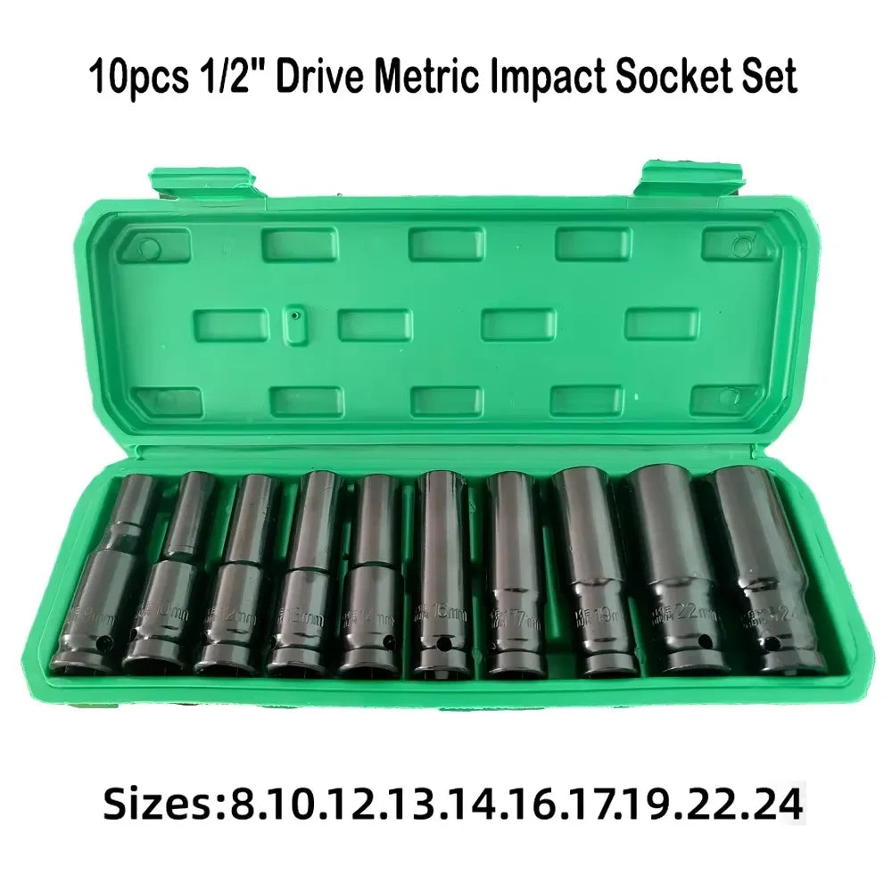 Half-Inch Drive Deep Impact Socket Set