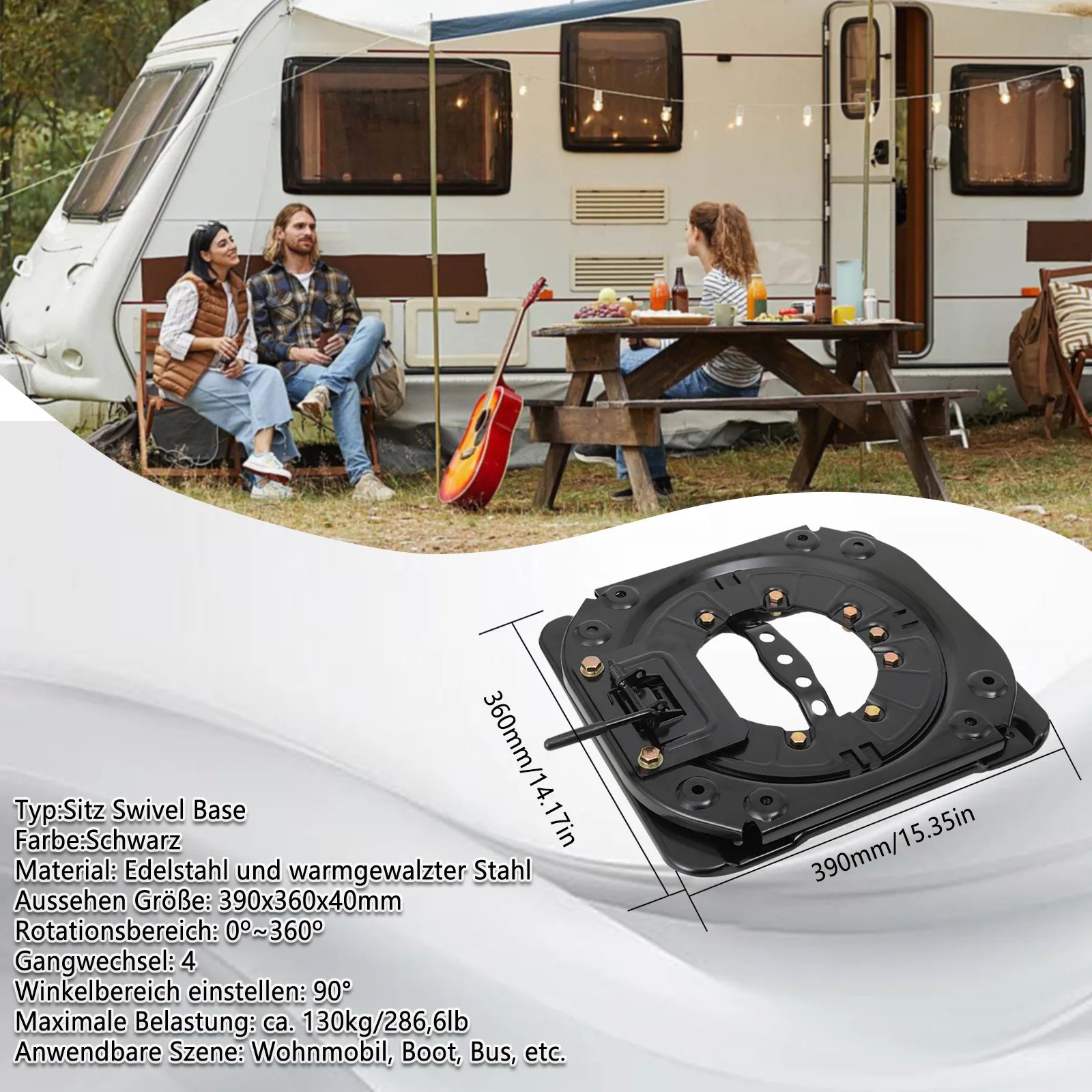 Motorhome Seat Swivel Turntable Campervan Chassis Modification Camper Van Parts