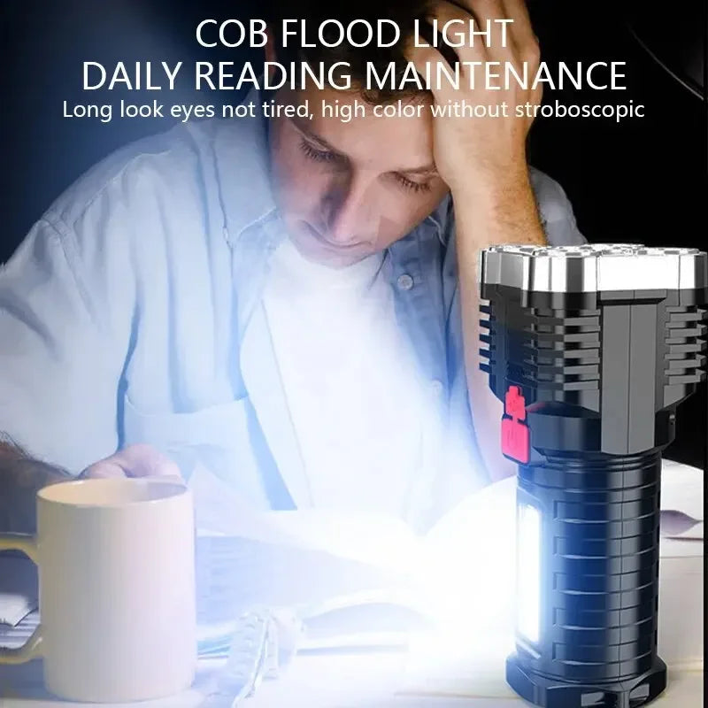 Rechargeable LED Flashlight with Side Light
