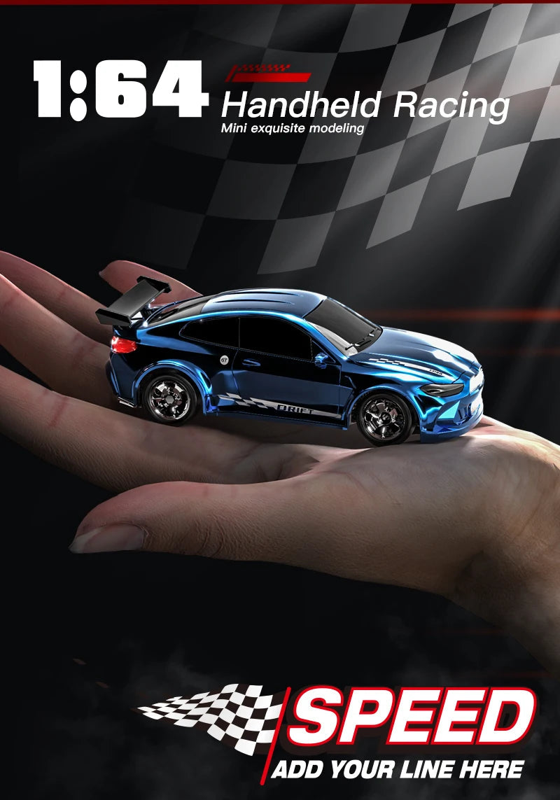 1/64 2.4G High speed Drift Rc Car 4WD Remote Control Car Four Wheel Drive Radio Controlled Mini GTR Racing Model Boy Toy Gift