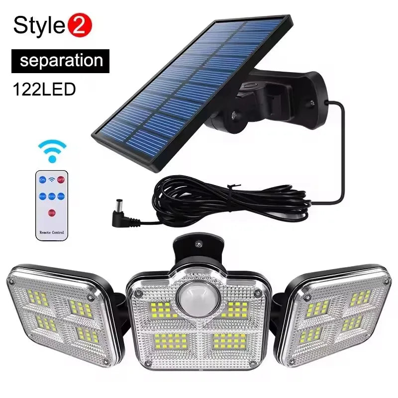 Luz solar exterior com sensor de movimento