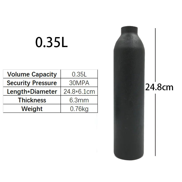 Aluminum CO2 Cylinder 30MPa M18×1.5 Thread for Aquarium & Gas Use