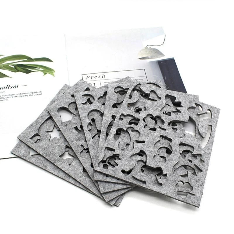 Needle Felting Appliqué Stencils — Set of 6