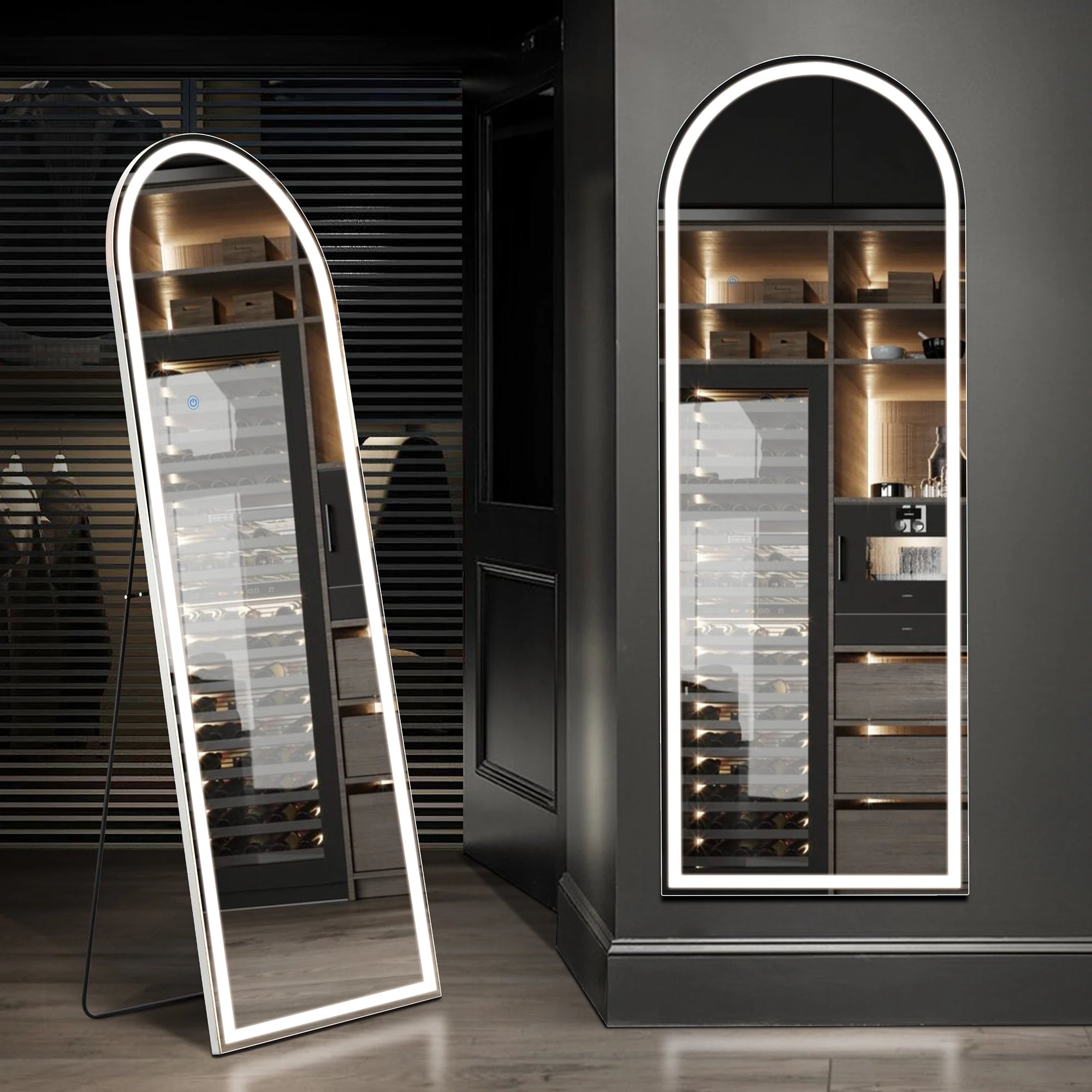 Oglindă LED cu lungime completă 71x26 cu moduri de iluminare reglabile