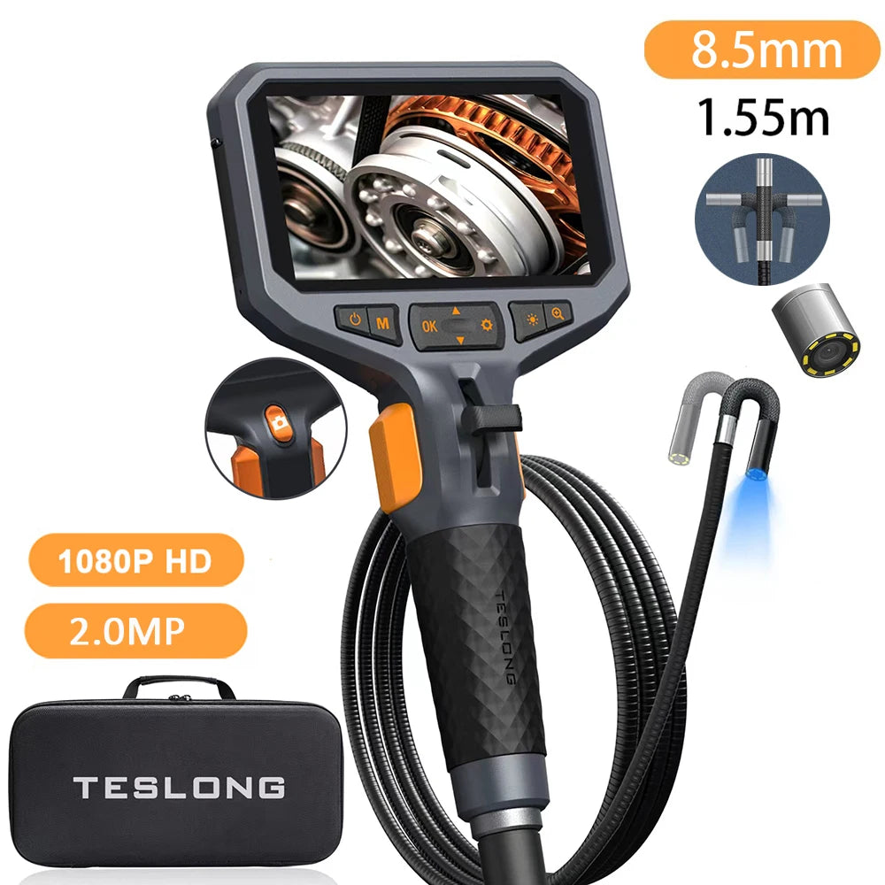 4.5-Inch Articulating Borescope 1080P Endoscope Camera with 32GB TF Card