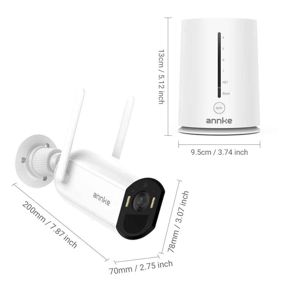 4MP Wireless Outdoor Security Camera Solar Powered, Two-Way Audio, WiFi 6, IP65