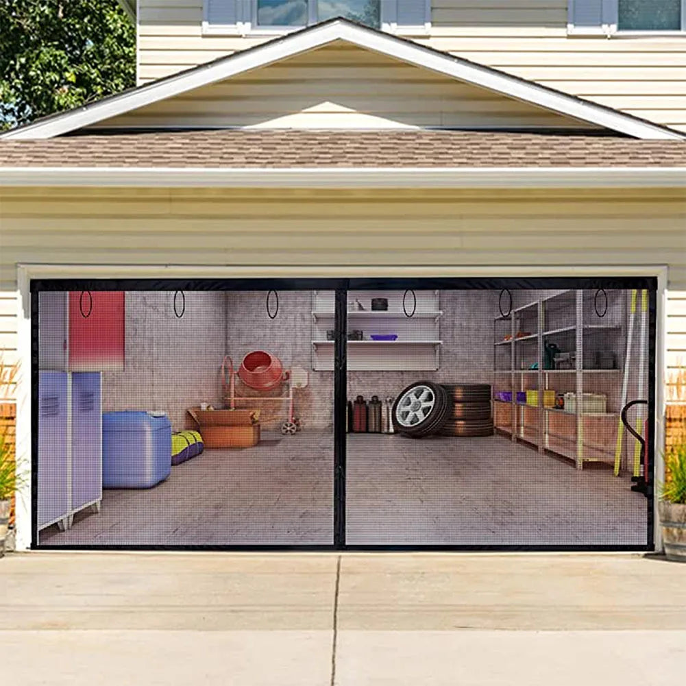 2x4M Garageport Myggnät Gardin Utdragbar Insektsnät