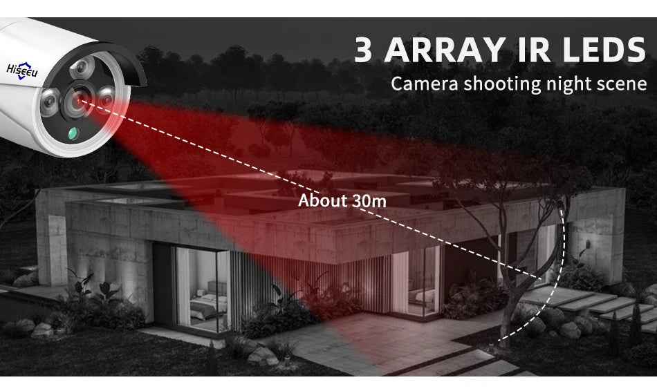 Wireless IP Security Camera 3MP Waterproof Bullet Camera
