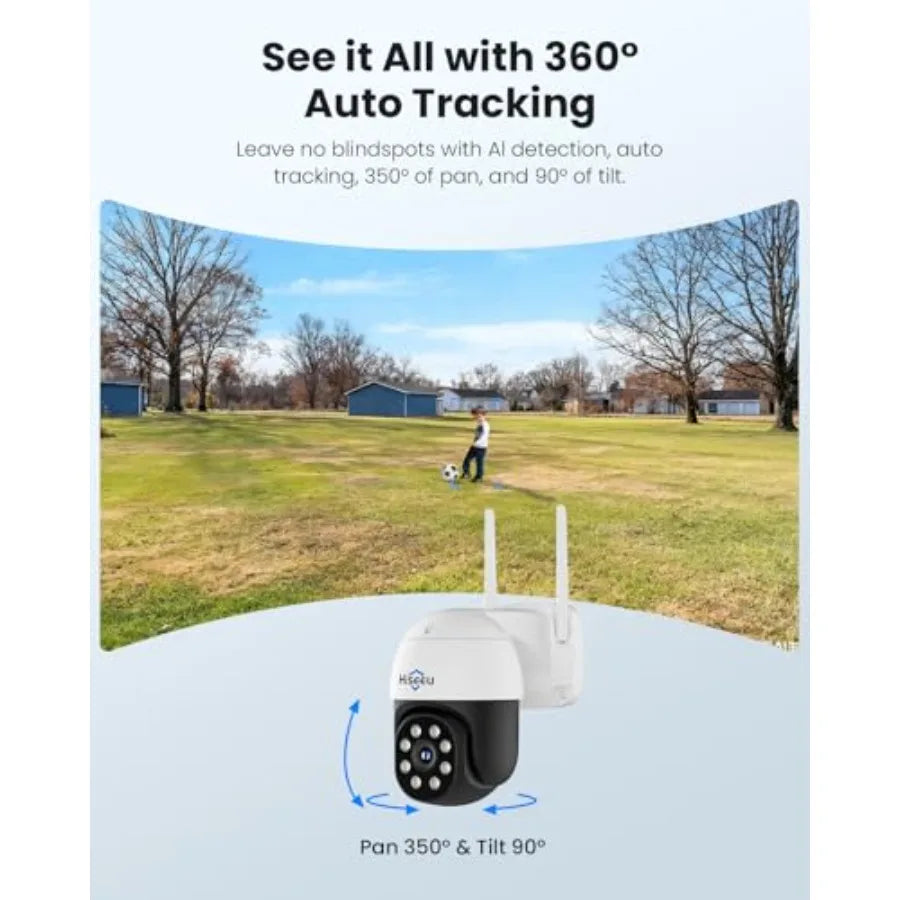 Outdoor 4K Wireless Security Camera Kit with Auto Tracking
