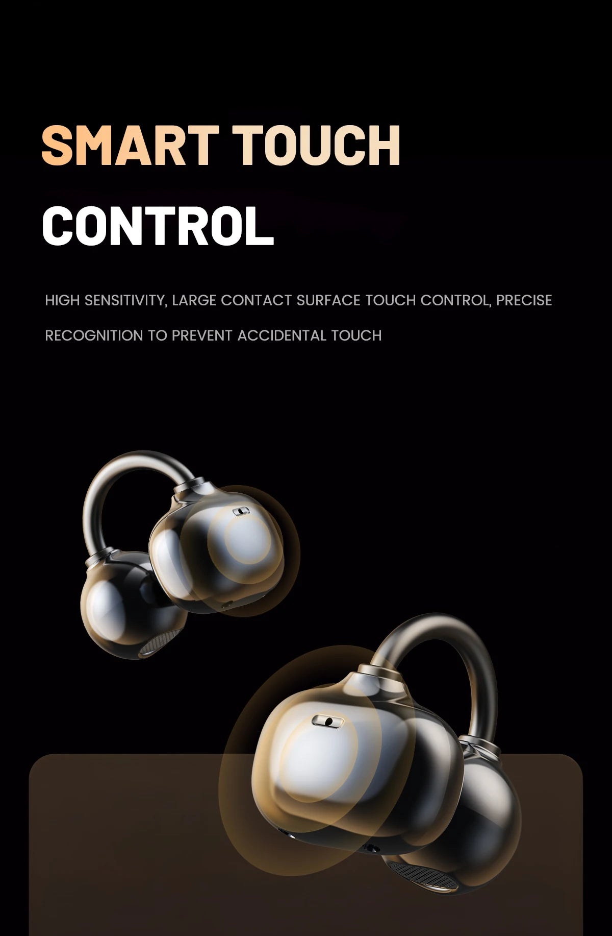 Open Ear Clip Wireless Bluetooth Earbuds with Mic
