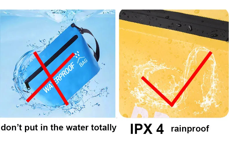 5L Waterproof Dry Bag Travel Handbag Pack Wash Sack Swimming Rafting Kayaking River Trekking Floating Boating Water Bags XA17WA