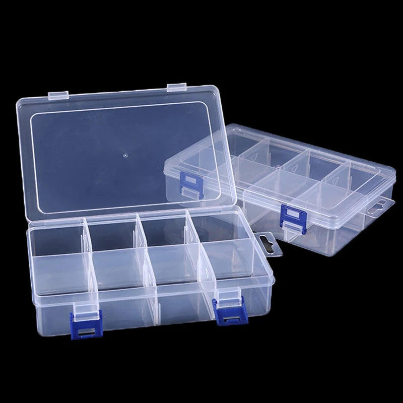 Clear 8-Compartment Storage Box